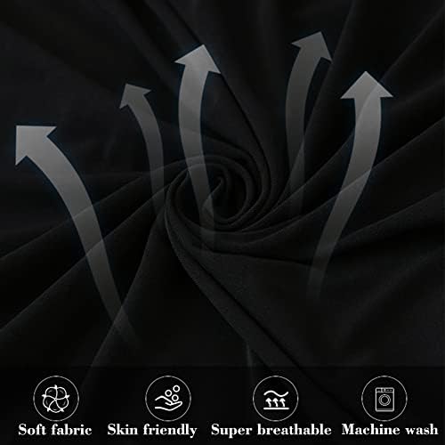 ANWUCHEN Futon Cover Stretch Armless Black