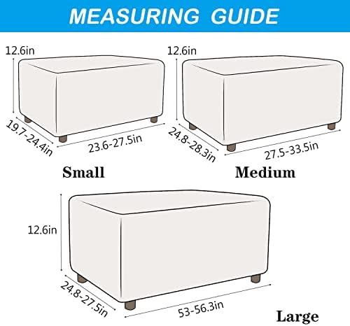 OBCREAT Ottoman Covers with Elastic Bottom