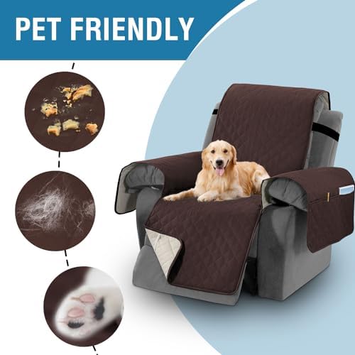 HVERSAILTEX Waterproof Recliner Cover with Storage Pockets