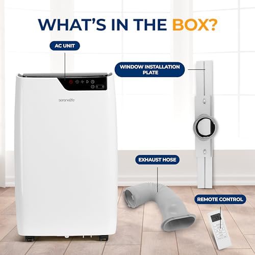 SereneLife 12000 BTU Portable Air Conditioner 4-in-1 1