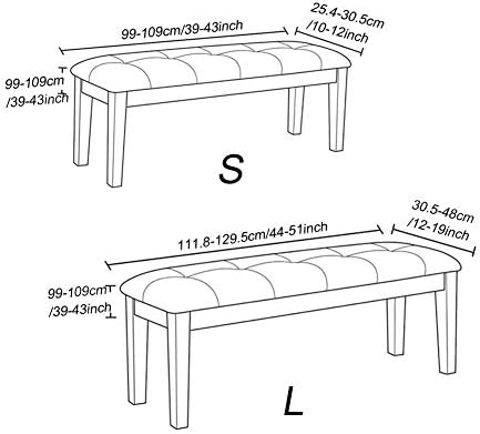 EKDJKK Dining Bench Cover - Khaki Large Size