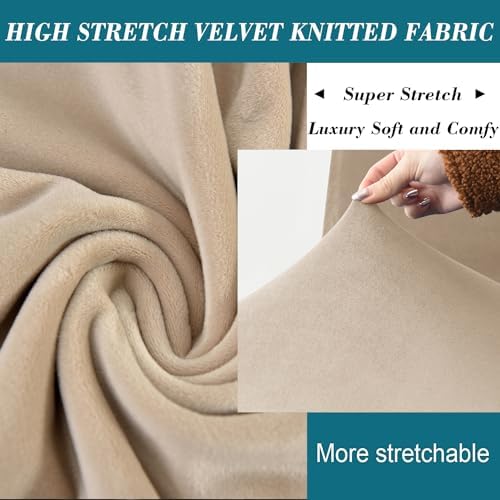 HFCNMY Wingback Chair Covers 2 Piece Stretch Velvet