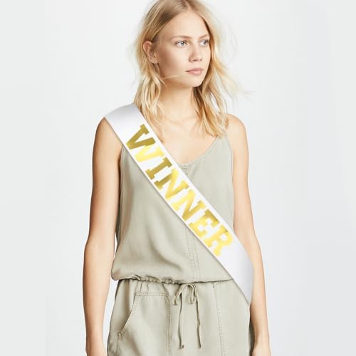 Winner Satin Sash with Gold Text for Celebrations