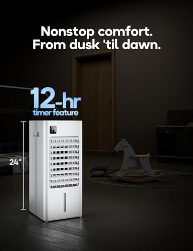 AEROZY Portable Evaporative Cooler with 3 Speeds and Digital Display 1
