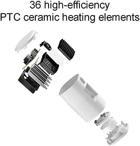 EXCEI Ceramic Electric Fan Heater with 3 Heat Settings
