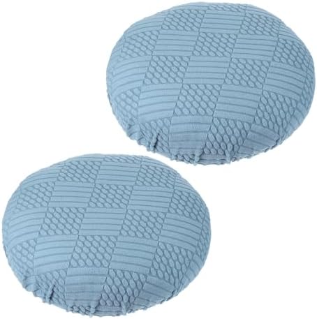 PATIKIL Dark Blue Round Bar Stool Covers 2 Pcs