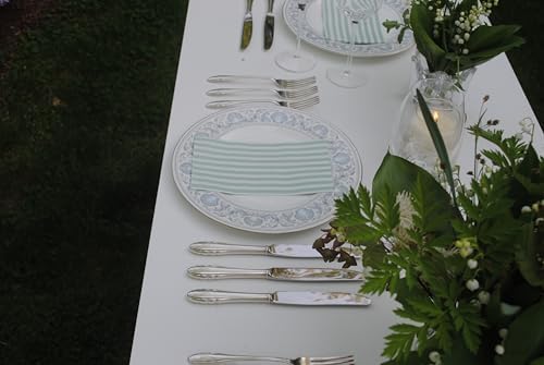 Stxys 100ct Sage Green Striped Napkins 1