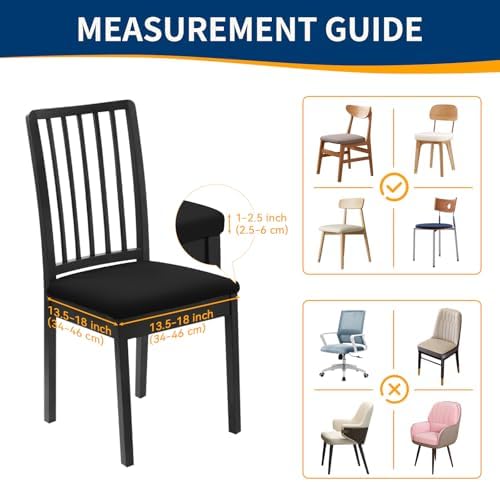 Fafua Waterproof Dining Chair Seat Covers Set of 6