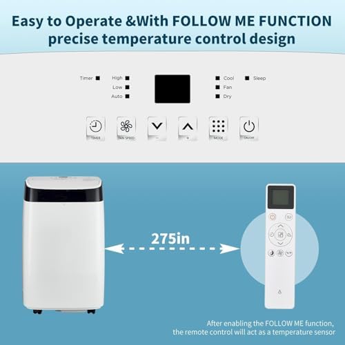 GAOMON 10000 BTU Portable AC with Fan and Dehumidifier