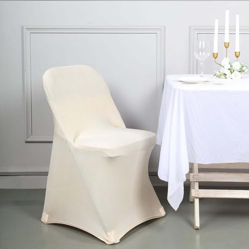 Efavormart Stretchy Spandex Folding Chair Cover - Beige