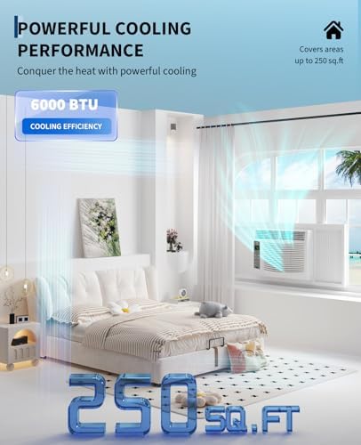 Takywep Window Air Conditioner 6000BTU Energy Saving