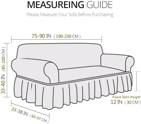 NICEEC Sofa Cover Dark Teal 1-Piece Slipcover