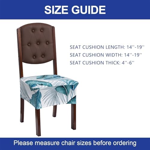 Dining Chair Seat Covers Set of 6 Stretch Slipcover Protectors