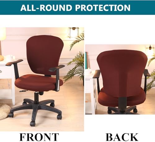 SHILINTONG Office Chair Cover 2 Piece Universal Jacquard Slipcover