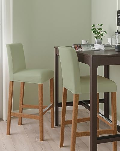 Sage Green Bar Stool Covers Set of 4 - Farmhouse Style Dining Chair Slipcovers