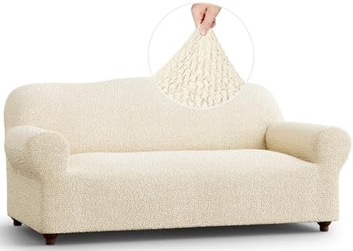 Mamma Mia Sofa Slipcover - Stretch Fit - Cream