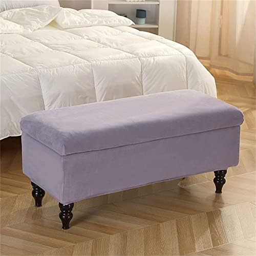 Velvet Folding Storage Bench Cover for Living Room