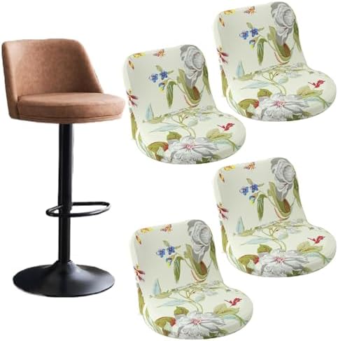 CiauCh Bar Stools Cover with Square Back and Round Seat 1