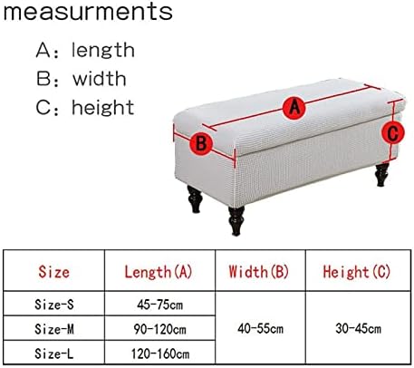 Velvet Folding Storage Bench Cover for Living Room