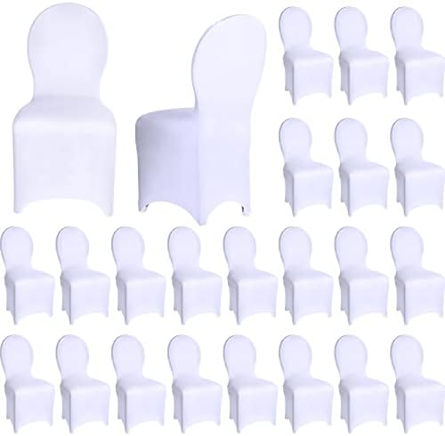 Macarrie 45 Pcs White Chair Covers for Weddings