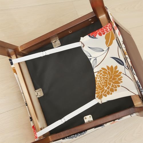 Set of 4 Dining Chair Seat Covers with Rear Coverage