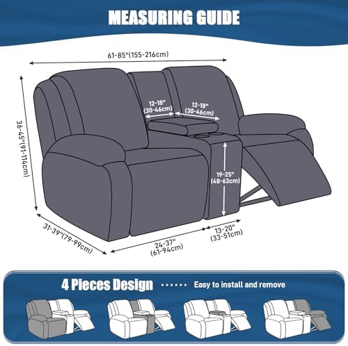 TAOCOCO Reclining Loveseat Slipcover Set