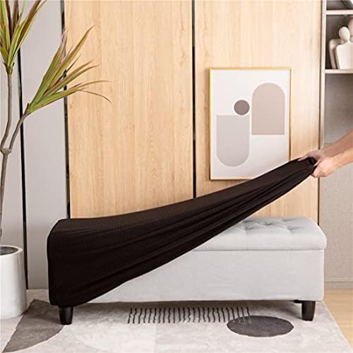 Cornasee Stretch Ottoman Cover Rectangle - Black X-Large