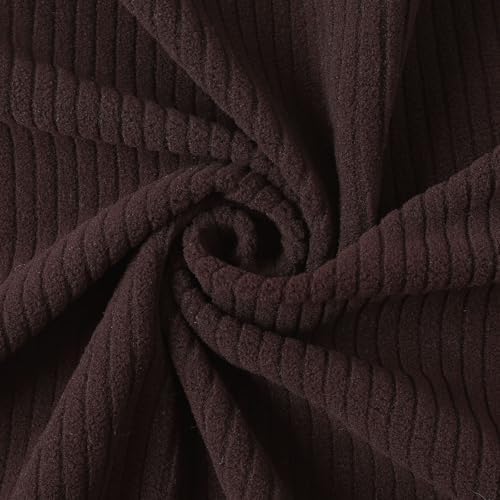 SearchI Stretch Jacquard Sofa Cushion Covers Medium Reddish Brown