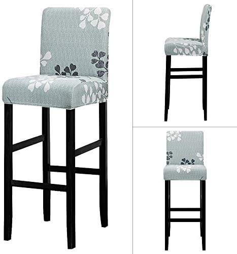 Lellen 4 Pack Stretch Chair Slipcover - Grey Floral Pattern