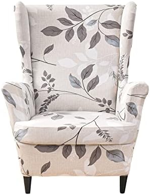NILUOH 2-Piece Wingback Chair Slipcovers Stretch Spandex