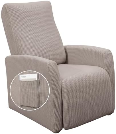 SearchI Recliner Slipcover 4 Piece Taupe