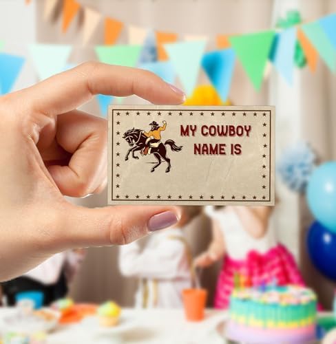 Whats Your Cowboy Name Game 1 Sign 30 Stickers