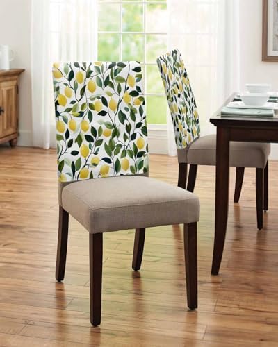 Summer Lemon Chair Back Covers Set of 6