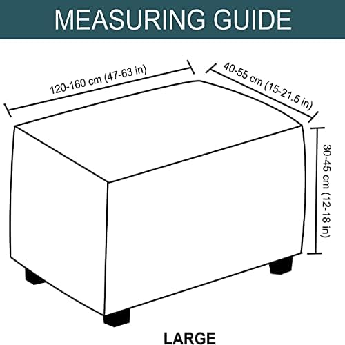 Rectangle Storage Ottoman Cover with Lid - Light Grey