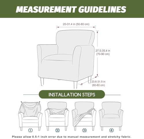 FUANGUI Stretch Armchair Slipcover with Arms 1
