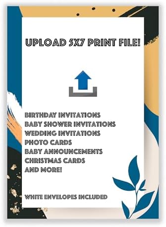 Custom Printed Invitations 5x7 25 Cards Envelopes