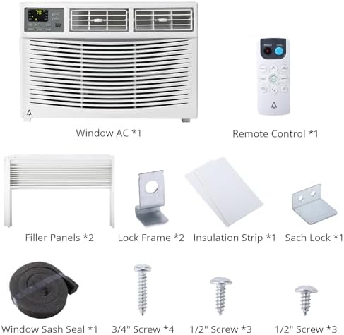 Takywep Window Air Conditioner 8000 BTU Quiet Energy Saving Portable