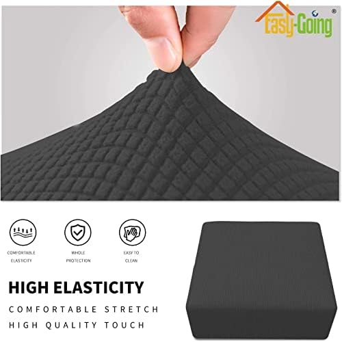 Square Ottoman Cover 18x18 20x20 36x36 Stretch Velvet Slipcover 1