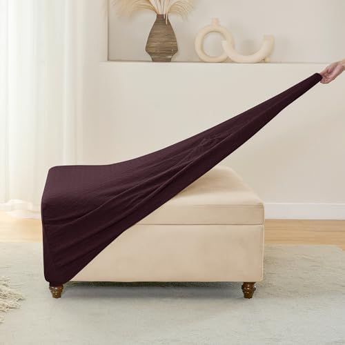 HFCNMY Stretch Knitted Ottoman Slipcover - Medium