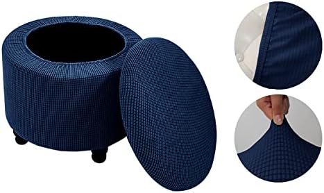 Sanocay Round Ottoman Cover with Storage 1