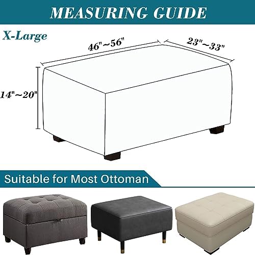 ANWUCHEN X-Large Velvet Ottoman Slipcover 1