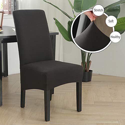 Stretch Dining Chair Slipcovers Black 4 Per Set