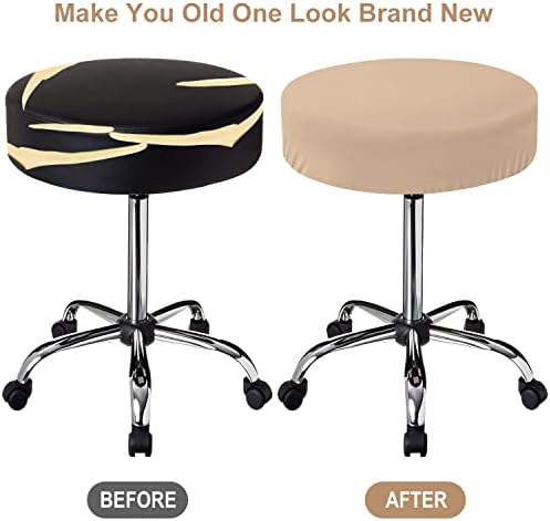HFATMOS Round Bar Stool Covers 2 Pcs High Elastic Soft Easy to Clean