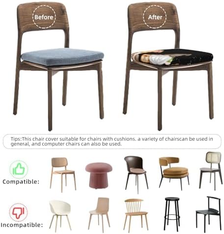 Coffee Lover Gnome Seat Covers for Dining Chairs