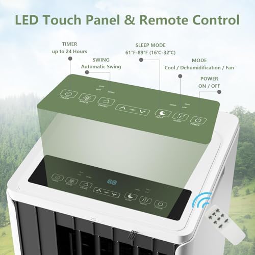GAOMON Portable 8000 BTU AC for 350 SqFt Rooms