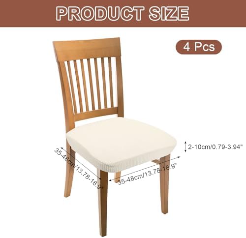 Uxcell 4Pcs Stretch Seat Covers for Dining Chairs