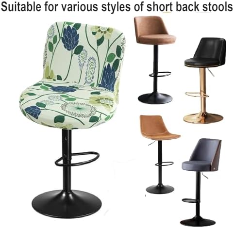 CiauCh Bar Stools Cover with Square Back and Round Seat 1