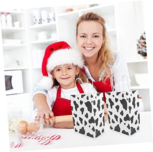 KOMBIUDA 12 Pcs Cow Theme Paper Tote Bags Party Decorations