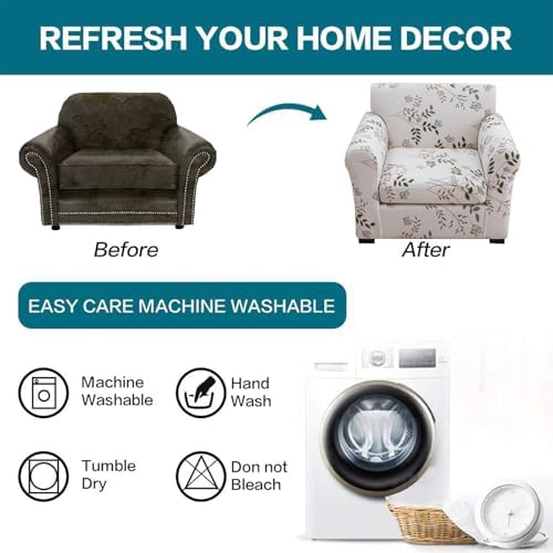 KRFOONN 2 Piece Sofa Slipcover with Elastic Bottom