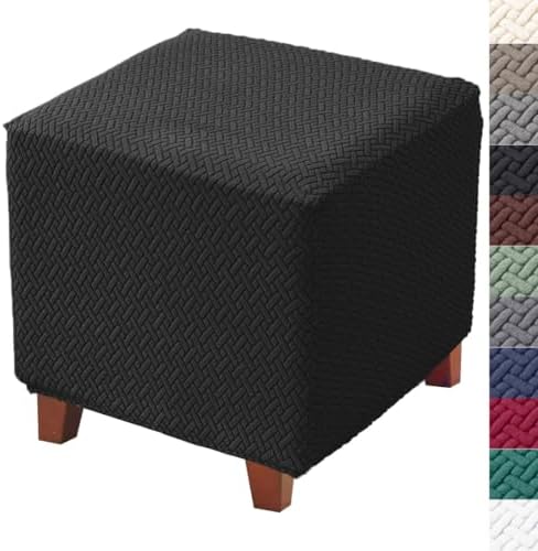 Bifaunvogel Square Ottoman Slipcover S Black